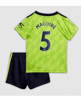 Manchester United Harry Maguire #5 Ausweichtrikot für Kinder 2022-23 Kurzarm (+ Kurze Hosen)